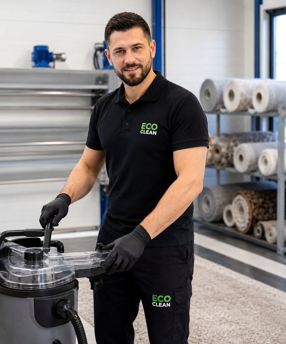 Eco Clean podczas wykonywania usługi pralniczej