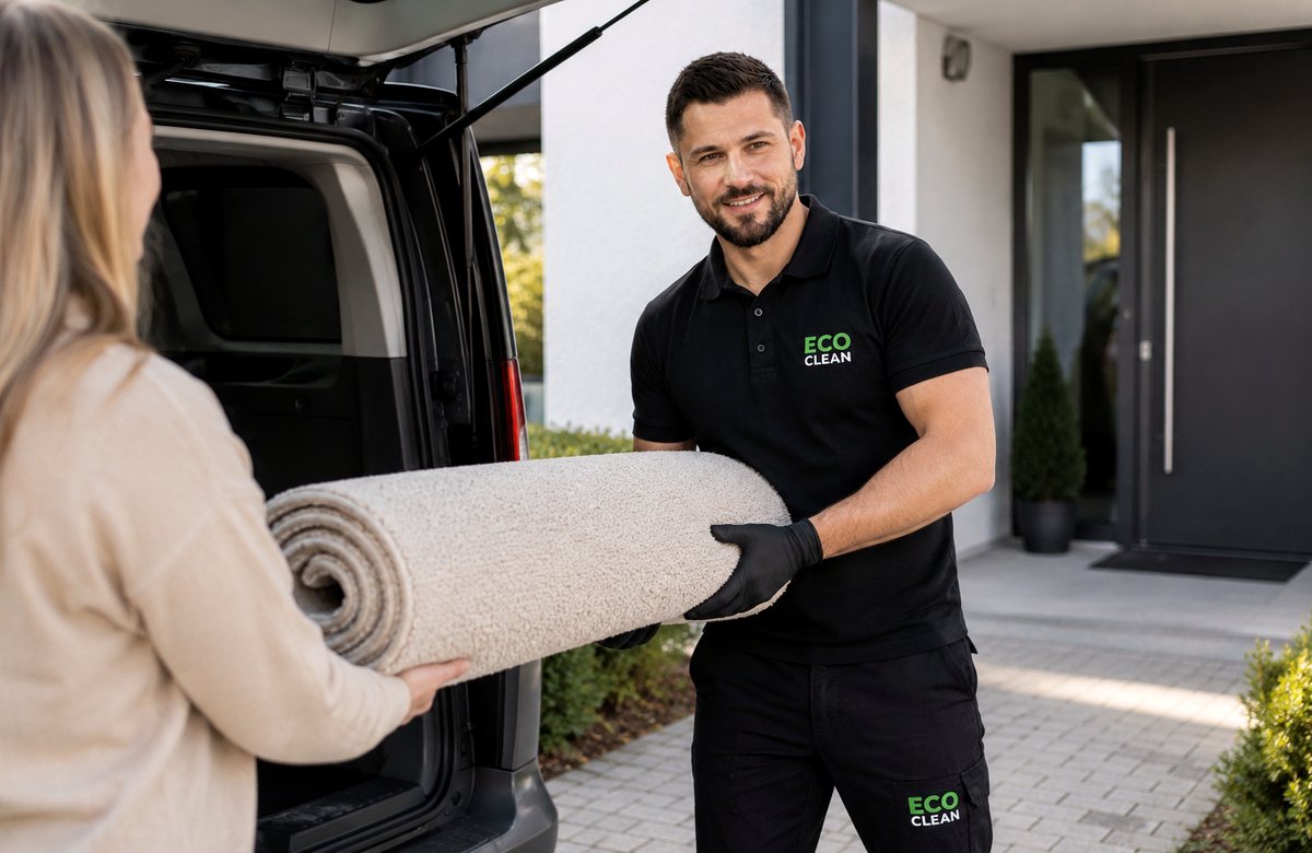 Odbiór dywanu spod wskazanego adresu przez Eco Clean